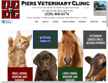 Tablet Screenshot of pierzvetclinic.com